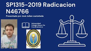 Omisión SP13152019 Radicado N46766 Unicolmayor José Julián Castañeda López Teoria del delito [upl. by Esorbma]