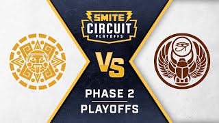 SMITE Phase 2 Circuit Playoffs Day 1 Winner Dogs vs Sleekness [upl. by Weissberg]