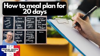 How to meal plan for twenty days mealplan zerowaste frugalliving thriftyliving stockcheck 20 [upl. by Barcellona161]