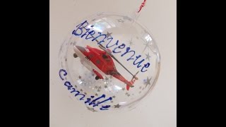 DIY  Ma première boule de Noël Bienvenue Bébé HD [upl. by Akessej868]