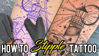 STIPPLE • HOW TO TATTOO • LIGHTHOUSE 🏆 [upl. by Amend]