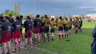 Fédérale 3 rugby  la joie du Rugby Aulnay Club après sa victoire 24 à 18 face à Clichy [upl. by Aihtnys]