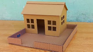 DIY Cardboard How To Make Cardboard House Small House With Cardboard [upl. by Ninos]