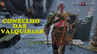 God of War  CONSELHO DAS VALQUIRIAS  Localizaçao todos os itens coletaveis Corvos Baus Favores [upl. by Ihpen]