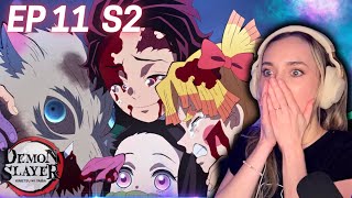 Season Finale DEMON SLAYER REACTION S2 Ep11 Entertainment District quotNo Matter How Many Livesquot [upl. by Aeneg]