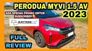 FULL REVIEW PERODUA MYVI 15 AV 2023 RED CRENBERRY [upl. by Suoicserp578]