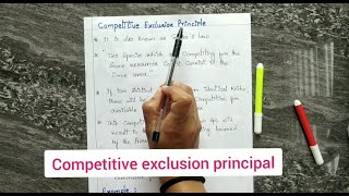 Competitive exclusion principal  Gauses law  Ecology  Biology [upl. by Barcroft]