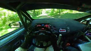 Ford Fiesta ST rally car onboard  2022 Southern Ohio Forest Rally  SS14  Wills Tract South [upl. by Atenek]