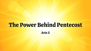 Heath Rogers 2  The Power Behind Pentecost October 20 2024  Sunday AM [upl. by Napier444]