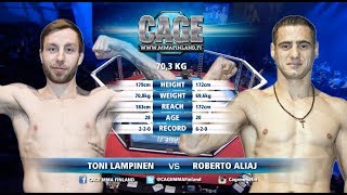 CAGE 42 Toni Lampinen vs Roberto Aliaj Full Fight MMA [upl. by Yelrebmyk]