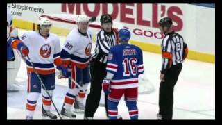 James Wisniewski makes obscene gesture towards Sean Avery [upl. by Bergstein]