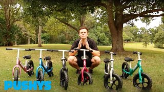 PUSHYS REVIEW CRUZEE TWO BALANCE BIKES [upl. by Hgielrac943]