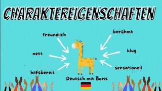 Charaktereigenschaften😁🤨😖😈🥴Deutsch mit Boris🦒🇩🇪 [upl. by Ardnauq]