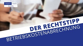 Wie verhält man sich eigentlich bei einer Betriebskostenabrechnung [upl. by Tnahs]