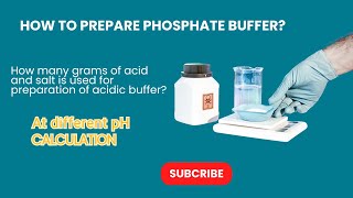 Preparation of Phosphate bufferCalculations 01M phosphate bufferpH6 in 500ml [upl. by Drapehs]