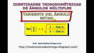 TANGENTE DEL ÁNGULO MITAD [upl. by Constantia]