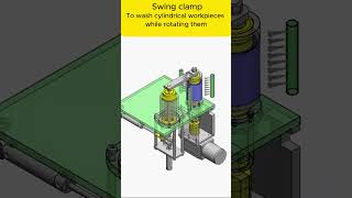 Swing Clamp 3dprinting machine mechanism mechanicalmechanism mechanicaldesign cad solidworks [upl. by Coheman931]