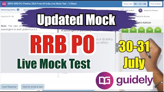 🎯Guidely RRB PO Live Mock Test New  3031 July  How to Attempt Mock  Just Do It  rrbpo [upl. by Mackoff]