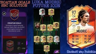 CROATIAN GOALS SBC SOLUTION Easiest Way Possible  Future Icon Luka Modric Sbc  Madfut 22 [upl. by Araldo208]