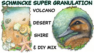 Schmincke Super Granulating Watercolor Review SHIRE DESERT VOLCANO Sets DIY Mixtures Paint Demo [upl. by Nowaj]