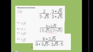 How to rationalize the denominatormp4 [upl. by Norval]