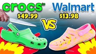 The Truth Crocs vs Knockoff WalMart Crocs [upl. by Enitsej180]