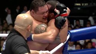 Sumo vs Brawler  Fight Breakdown Akebono vs Don Frye [upl. by Aikyt]