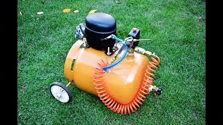 DO NOT THROW AWAY YOUR OLD REFRIGERATOR COMPRESSOR  How to make Homemade air Silent Compressor [upl. by Intruok]