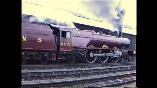 UK  LMS 6201 Princess Elizabeth departs Hereford on June 15 1991 [upl. by Tifanie]