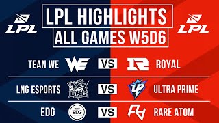 LPL Highlights ALL GAMES Week 5 Day 6  LPL Spring 2024 [upl. by Aynwad200]