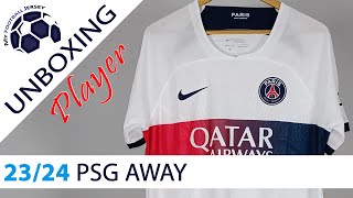 PSG Away Jersey 2324 JJSport Player Version Unboxing Review [upl. by Harimas]