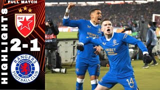 Crvena Zvezda vs Rangers 21 Highlights All Goals  Uefa Europa League 2022 [upl. by Ayotnom]