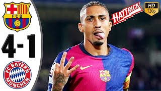 Barcelona vs Bayern Munich 41 Highlights amp AllGoals 2024 🔥Raphinha Hat trick [upl. by Puttergill660]