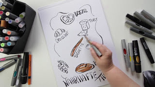 Flipchart gestalten  Bildidee Bäckerei  Gebäck [upl. by Boccaj]