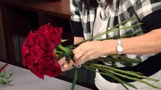 Diana Ryan  How to Arrange A Rose Bridal Bouquet [upl. by Veedis]