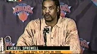 Latrell Sprewell Joins Knicks press conference part 1 of 2 [upl. by Jennings]