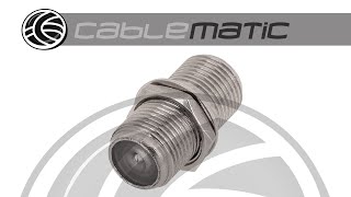 Connector F femellafemella  distribuido por CABLEMATIC ® [upl. by Adnorrahs27]