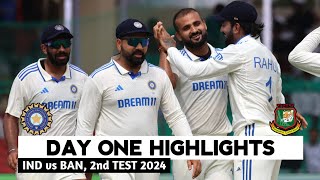 India vs Bangladesh 2nd Test Cricket Match Day 1 Full Highlights Cricket Live Highlights 2792024 [upl. by Adlanor]