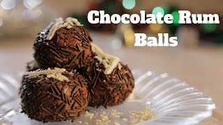 Rum Balls Recipe  No Bake Chocolate Rum Balls  Valentines Special Chocolate Recipe [upl. by Bindman]