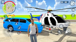 Luxury SUV Car and Indian Bikes Ropehero Flying in Private Helicopter Simulator  Android Gameplay [upl. by Kryska308]