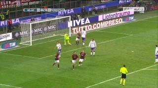 Ibrahimovic fantastic goal AC Milan vs Fioerentina 20112010 HD [upl. by Nahgam]