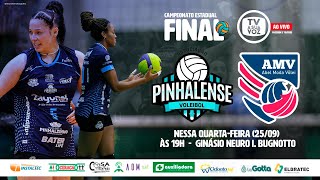 PINHALENSE X AMV BRUSQUE  FINAL ESTADUAL VOLEIBOL FEMININO JOGO 1 [upl. by Eidnak]