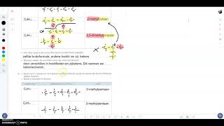 Isomeren bij Alkanen ketenisomeren en plaatsisomeren [upl. by Ocsecnarf]