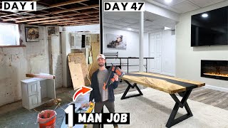 Incredible DIY Basement Renovation Time Lapse I saved 30000 by doing EVERYTHING myself [upl. by Patrizio]