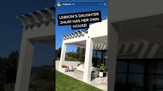 LeBron’s daughter has her own house 😂 via kingjamesIG [upl. by Wieren]