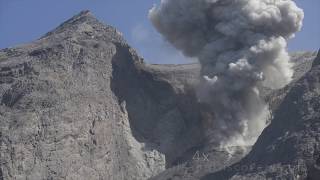 Collection of strombolian eruptions at Batu Tara volcano Flores Sea Indonesia [upl. by Aarika]