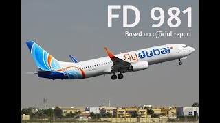 Flydubai 981 Crash on RostovOnDon  A True Data Remake of the Flight [upl. by Aon835]