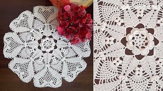 CROCHET Doily Tutorial Step by step Part 1 1 8 round How to crochet [upl. by Adnauqahs817]