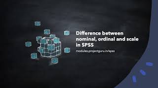 Difference between nominal ordinal and scale in SPSS [upl. by Lilybel]