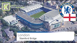 Stamford Bridge  Chelsea FC Google Earth 360° Rotation [upl. by Enail]